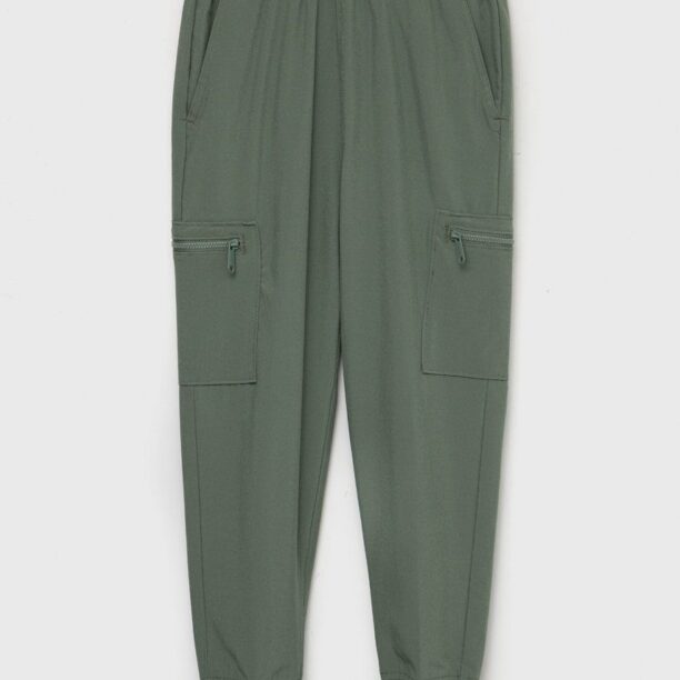 Abercrombie & Fitch pantaloni copii culoarea verde