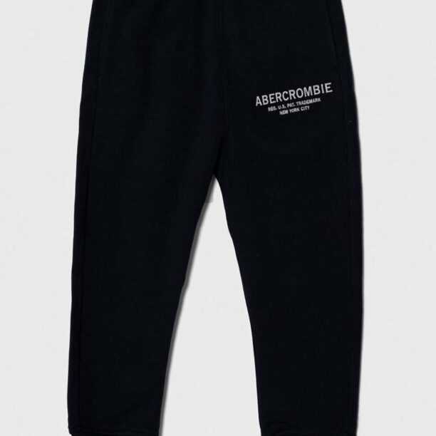 Abercrombie & Fitch pantaloni de trening pentru copii culoarea albastru marin