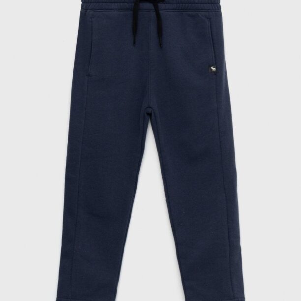 Abercrombie & Fitch pantaloni de trening pentru copii culoarea albastru marin