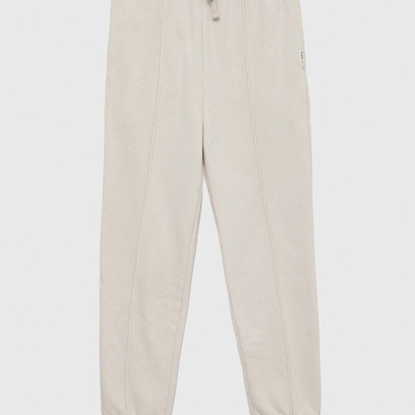 Abercrombie & Fitch pantaloni de trening pentru copii culoarea bej