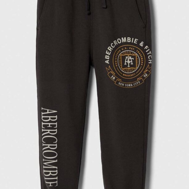 Abercrombie & Fitch pantaloni de trening pentru copii culoarea gri