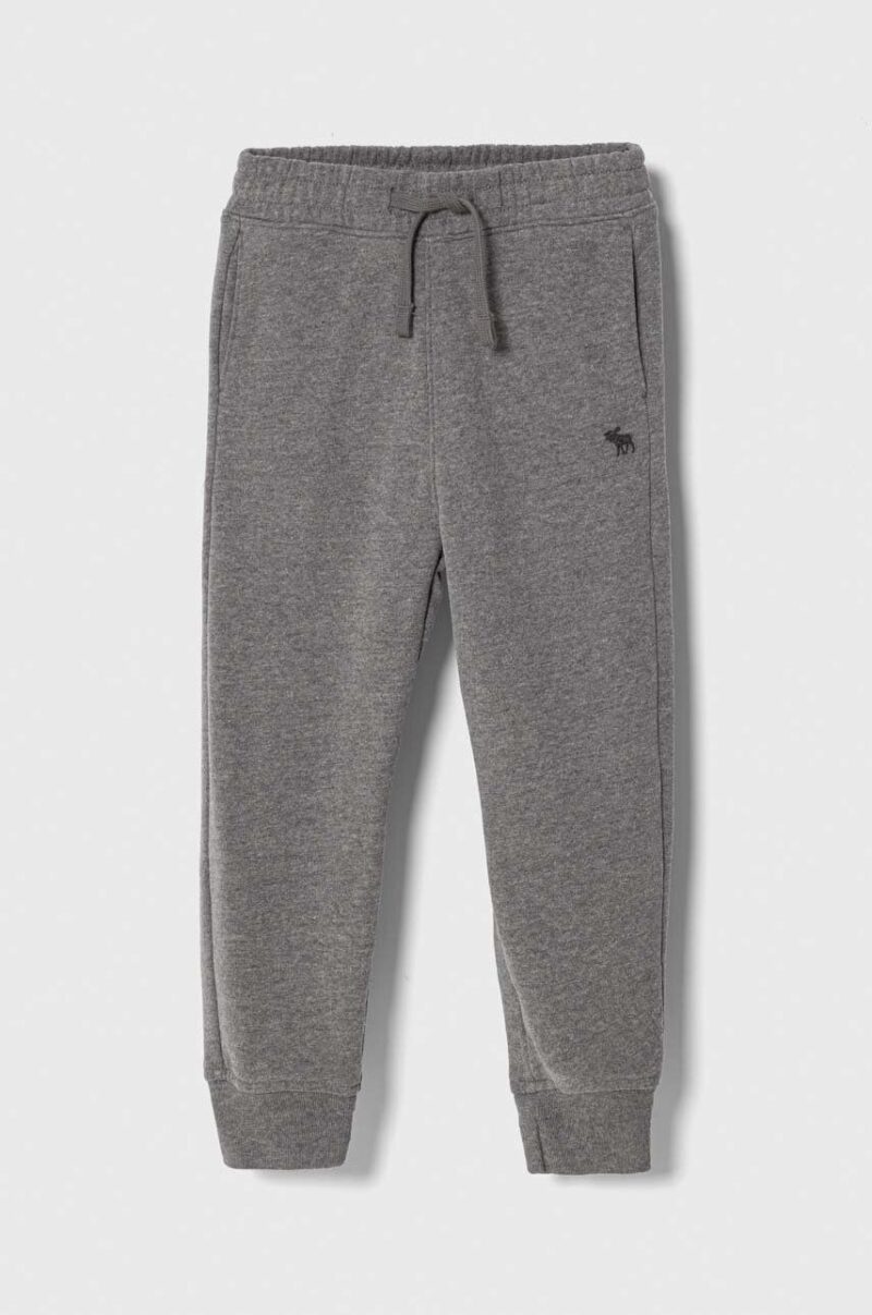 Abercrombie & Fitch pantaloni de trening pentru copii culoarea gri