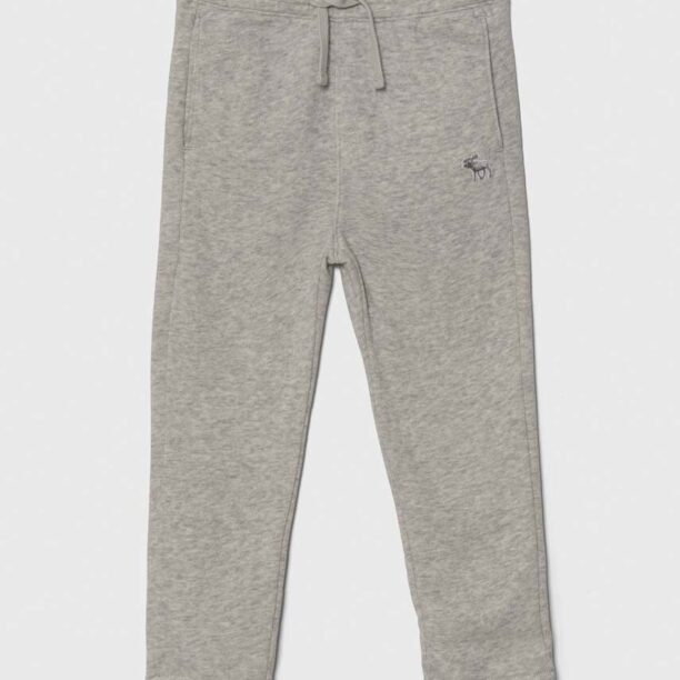 Abercrombie & Fitch pantaloni de trening pentru copii culoarea gri