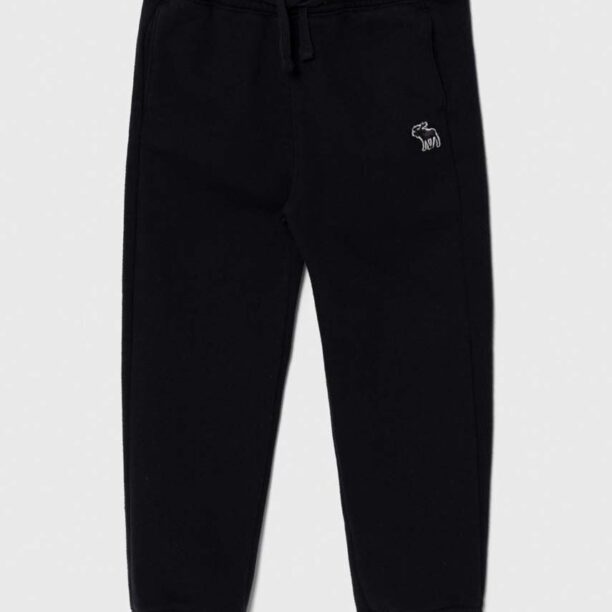 Abercrombie & Fitch pantaloni de trening pentru copii culoarea negru