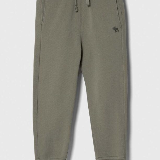 Abercrombie & Fitch pantaloni de trening pentru copii culoarea verde