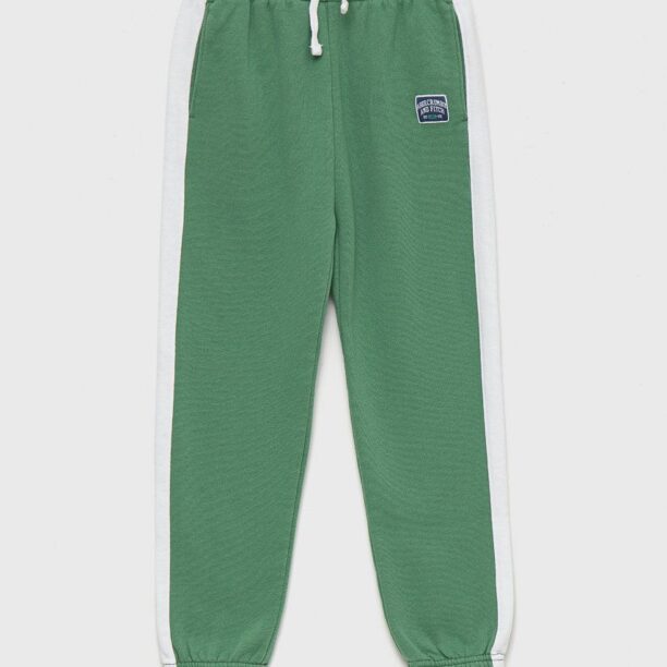 Abercrombie & Fitch pantaloni de trening pentru copii culoarea verde