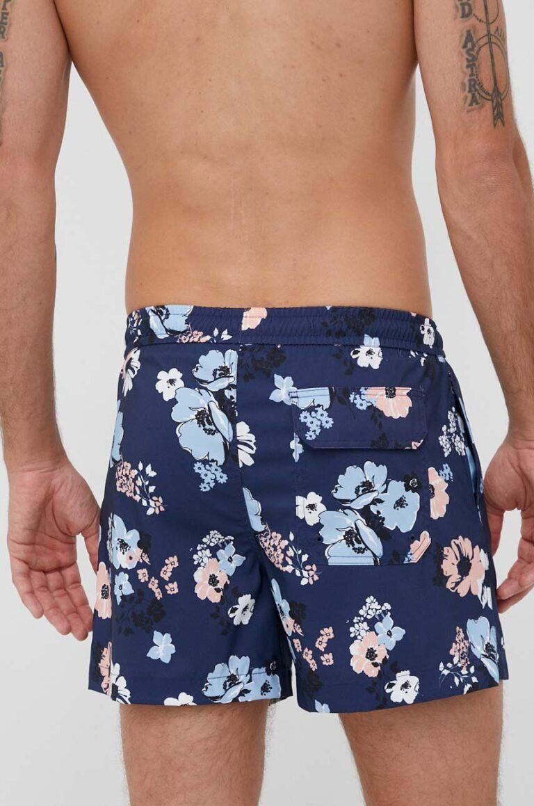 Abercrombie & Fitch pantaloni scurti de baie culoarea albastru marin preţ