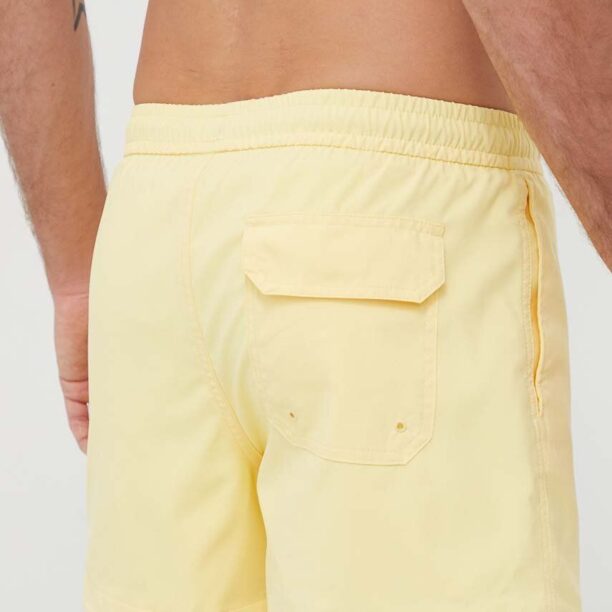 Abercrombie & Fitch pantaloni scurti de baie culoarea galben preţ