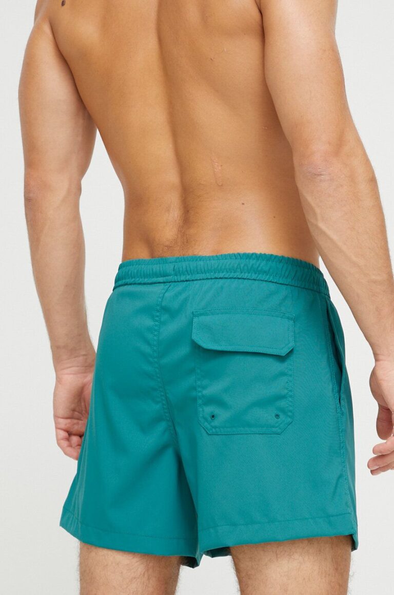 Abercrombie & Fitch pantaloni scurti de baie culoarea verde preţ