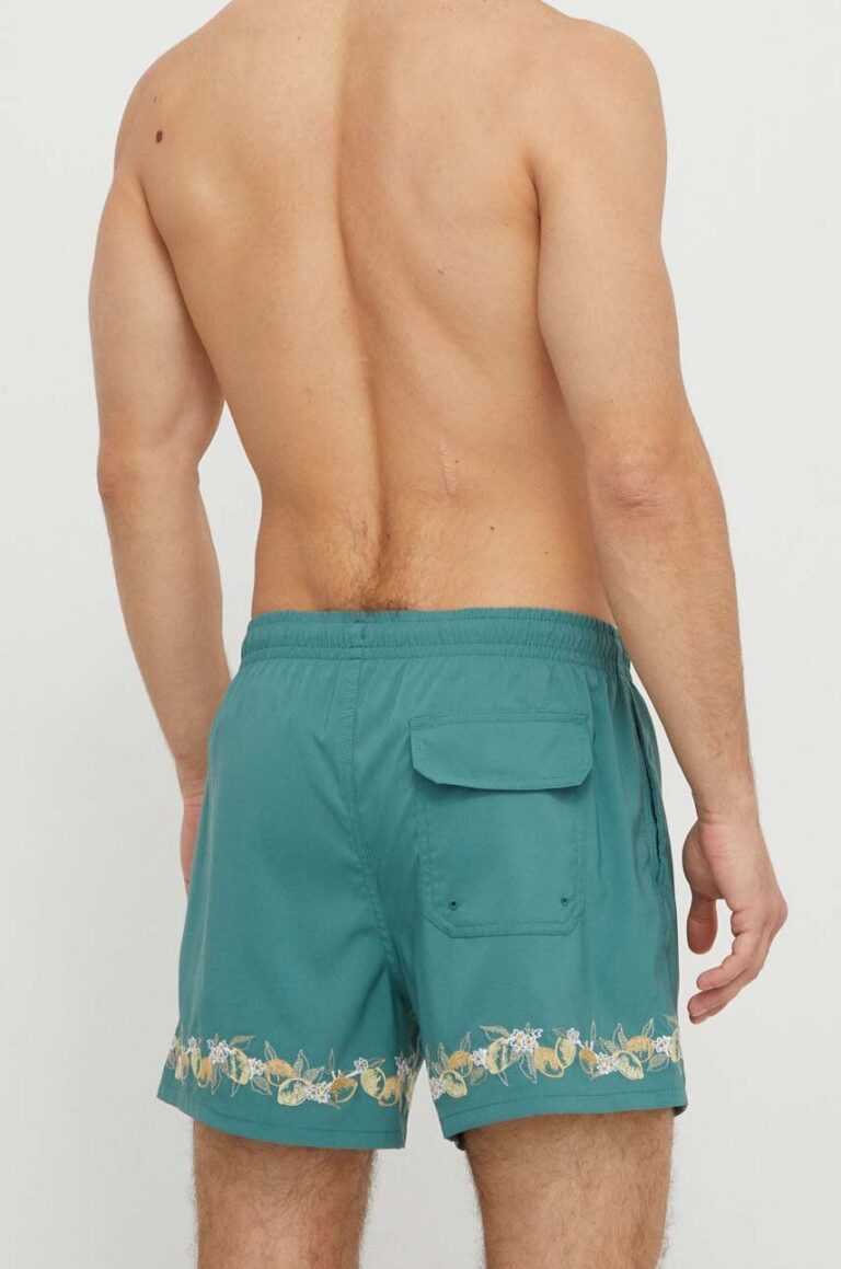 Abercrombie & Fitch pantaloni scurti de baie culoarea verde preţ