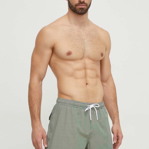 Abercrombie & Fitch pantaloni scurti de baie culoarea verde