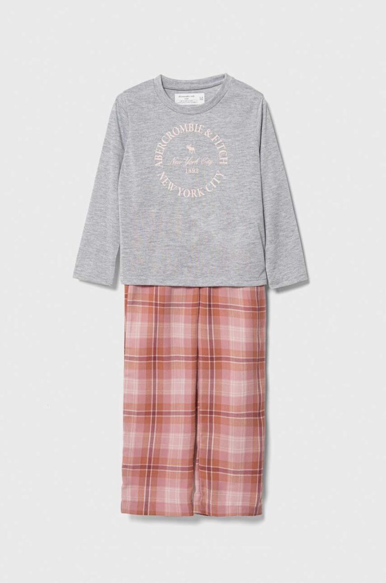 Abercrombie & Fitch pijama copii culoarea roz