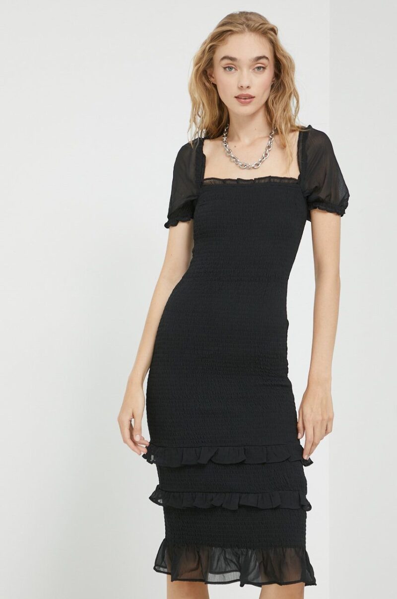 Abercrombie & Fitch rochie culoarea negru