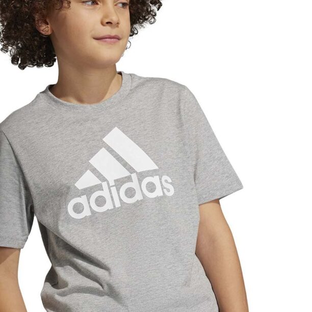 Adidas tricou de bumbac pentru copii U BL culoarea gri