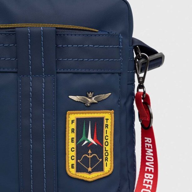 Aeronautica Militare borseta culoarea albastru marin preţ