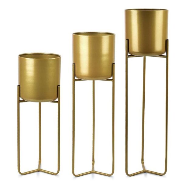 Affek Design un set de ghivece de flori cu suport Swen Gold 3-pack