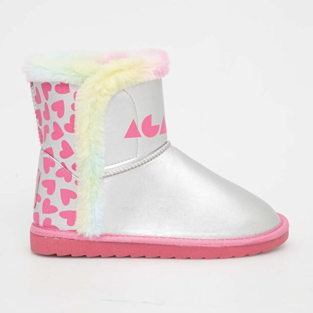 Agatha Ruiz de la Prada cizme de iarna copii culoarea argintiu