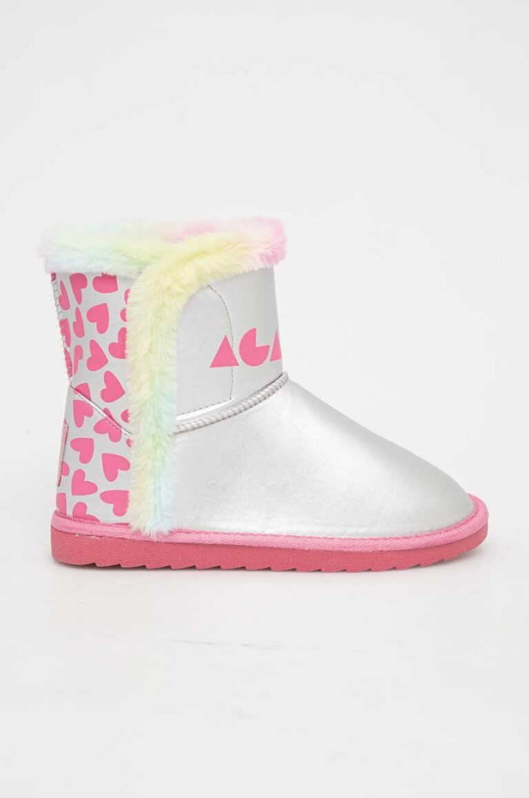 Agatha Ruiz de la Prada cizme de iarna copii culoarea argintiu