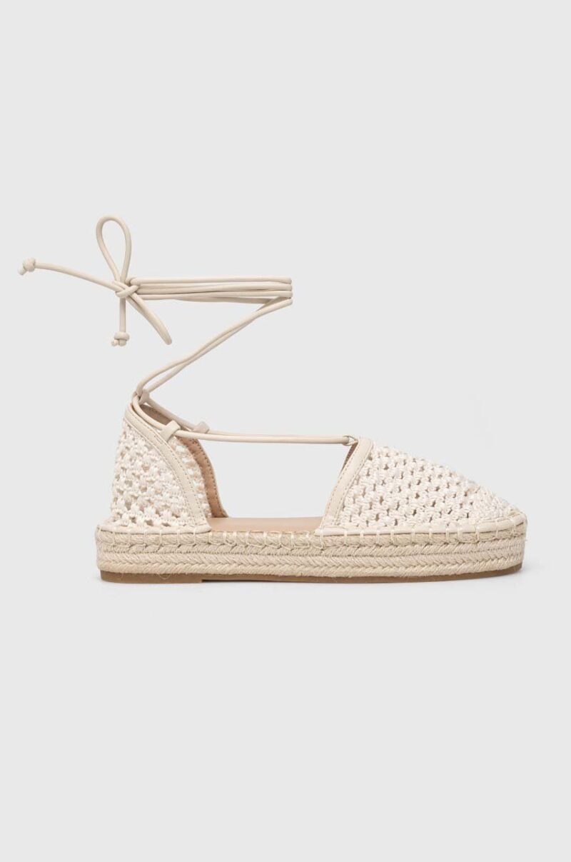 Aldo espadrile Picot culoarea bej