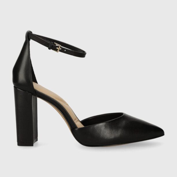 Aldo pantofi de piele FAITH culoarea negru