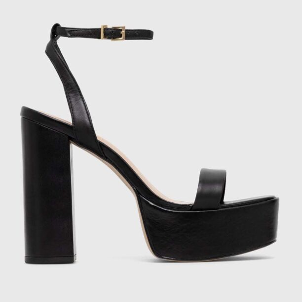 Aldo sandale de piele Matylda culoarea negru