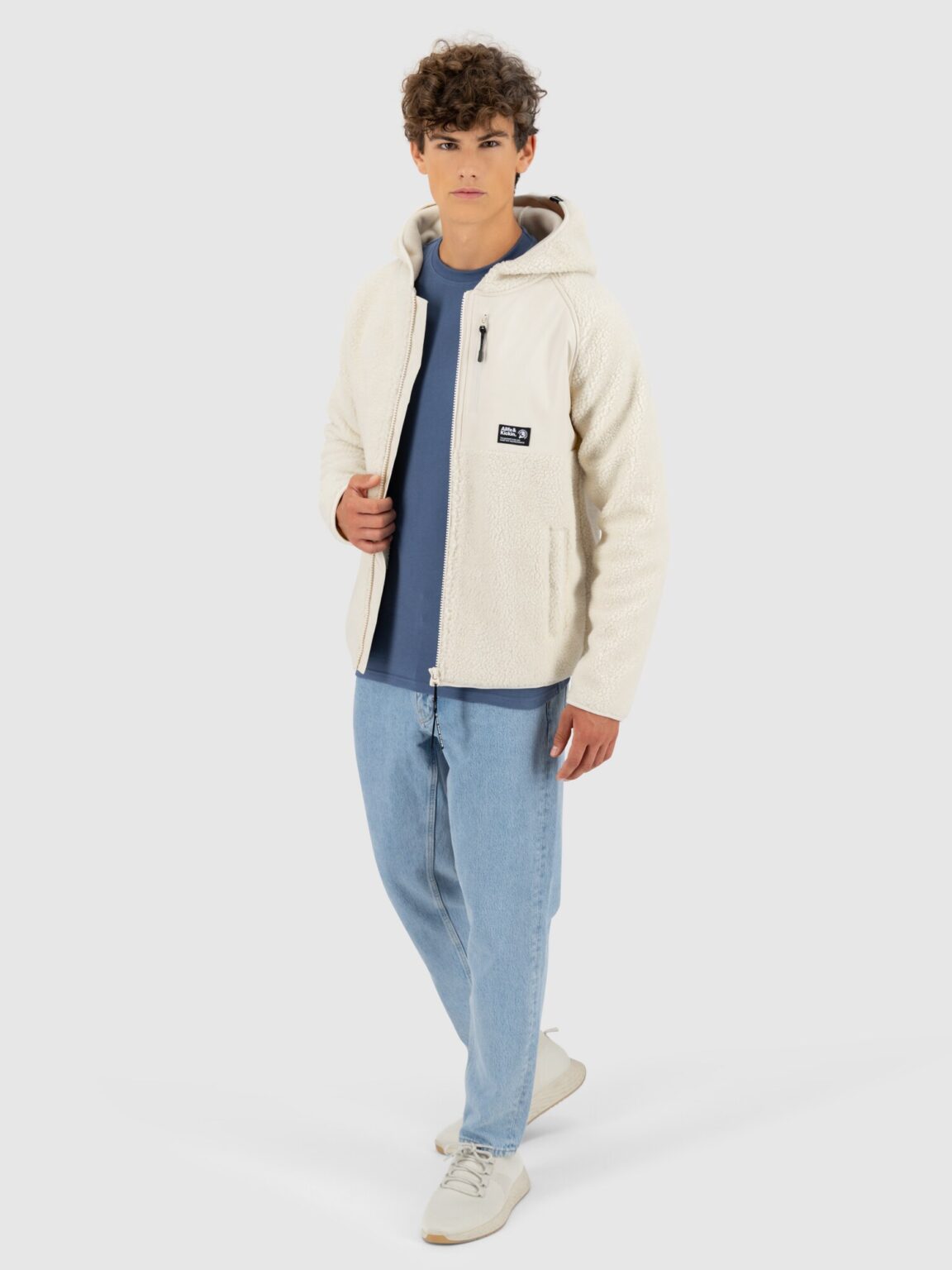 Original Alife and Kickin Jachetă  fleece 'Harald'  ecru / negru