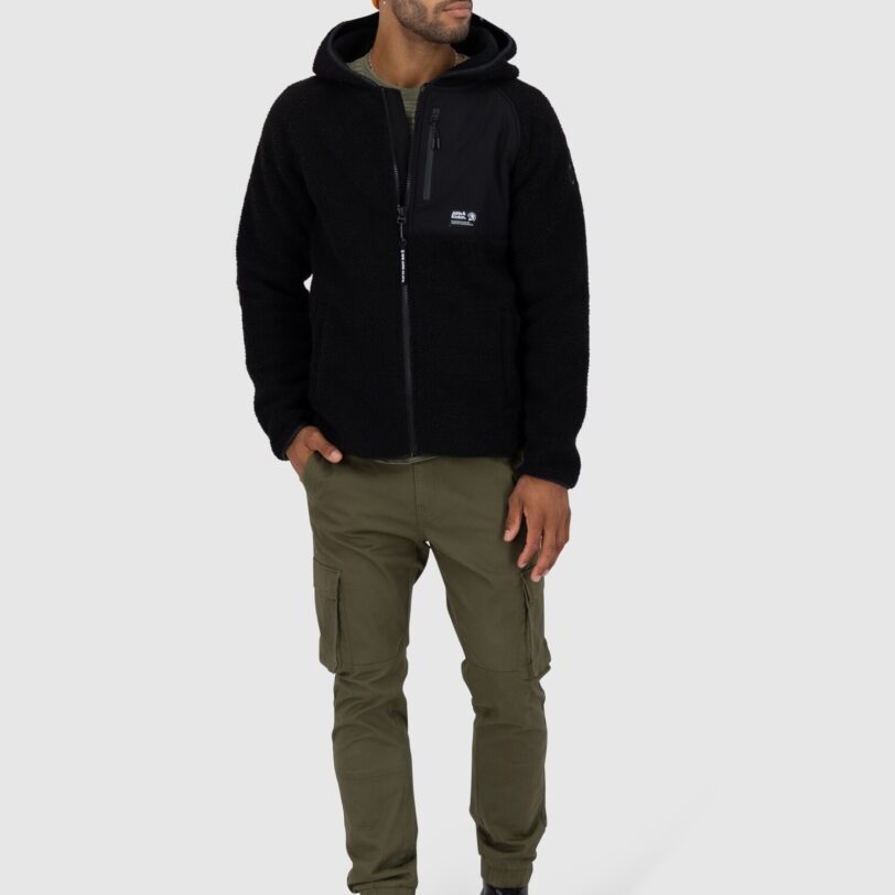 Preţ Alife and Kickin Jachetă  fleece 'Harald'  negru