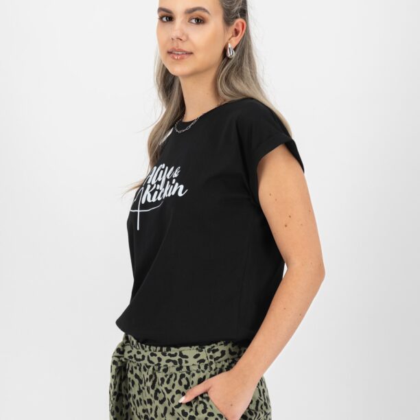 Alife and Kickin Tricou 'EnidAK'  negru / alb preţ