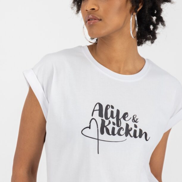 Preţ Alife and Kickin Tricou 'EnidAK'  negru / alb