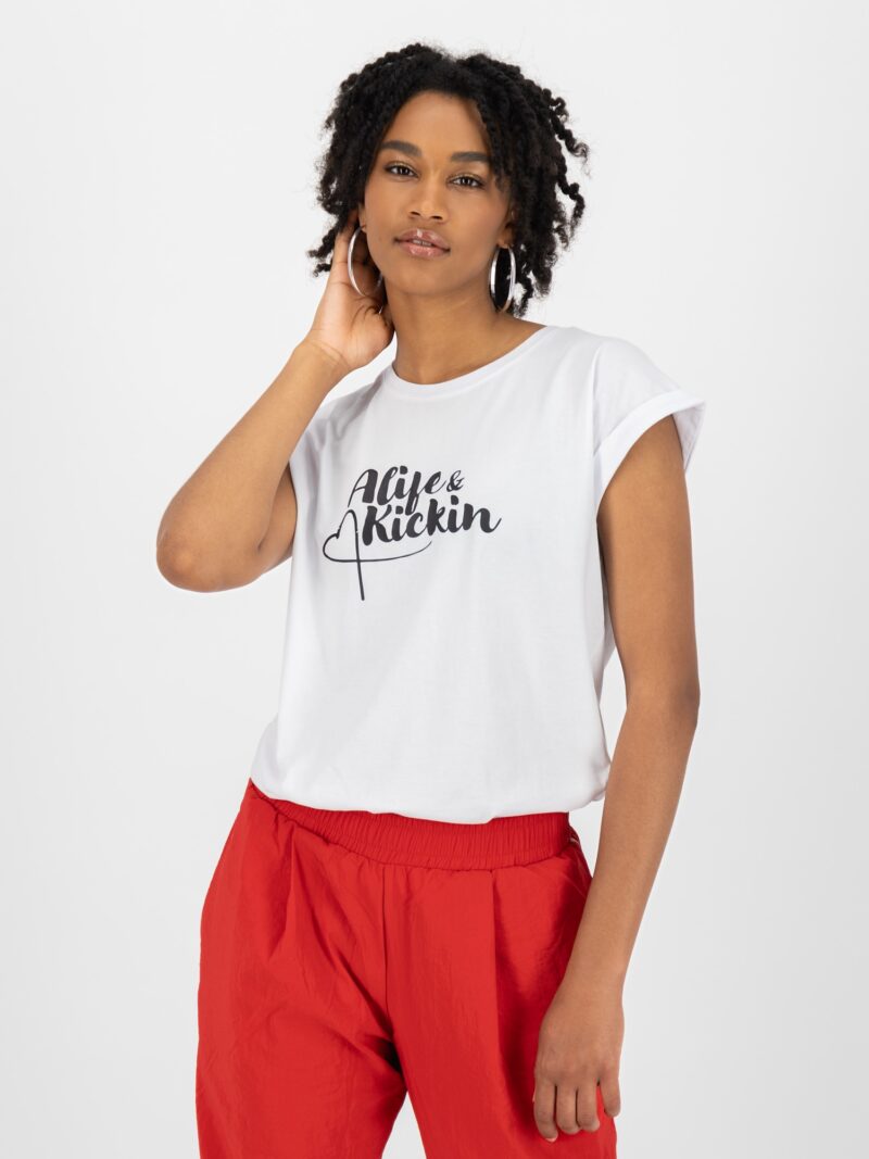 Alife and Kickin Tricou 'EnidAK'  negru / alb