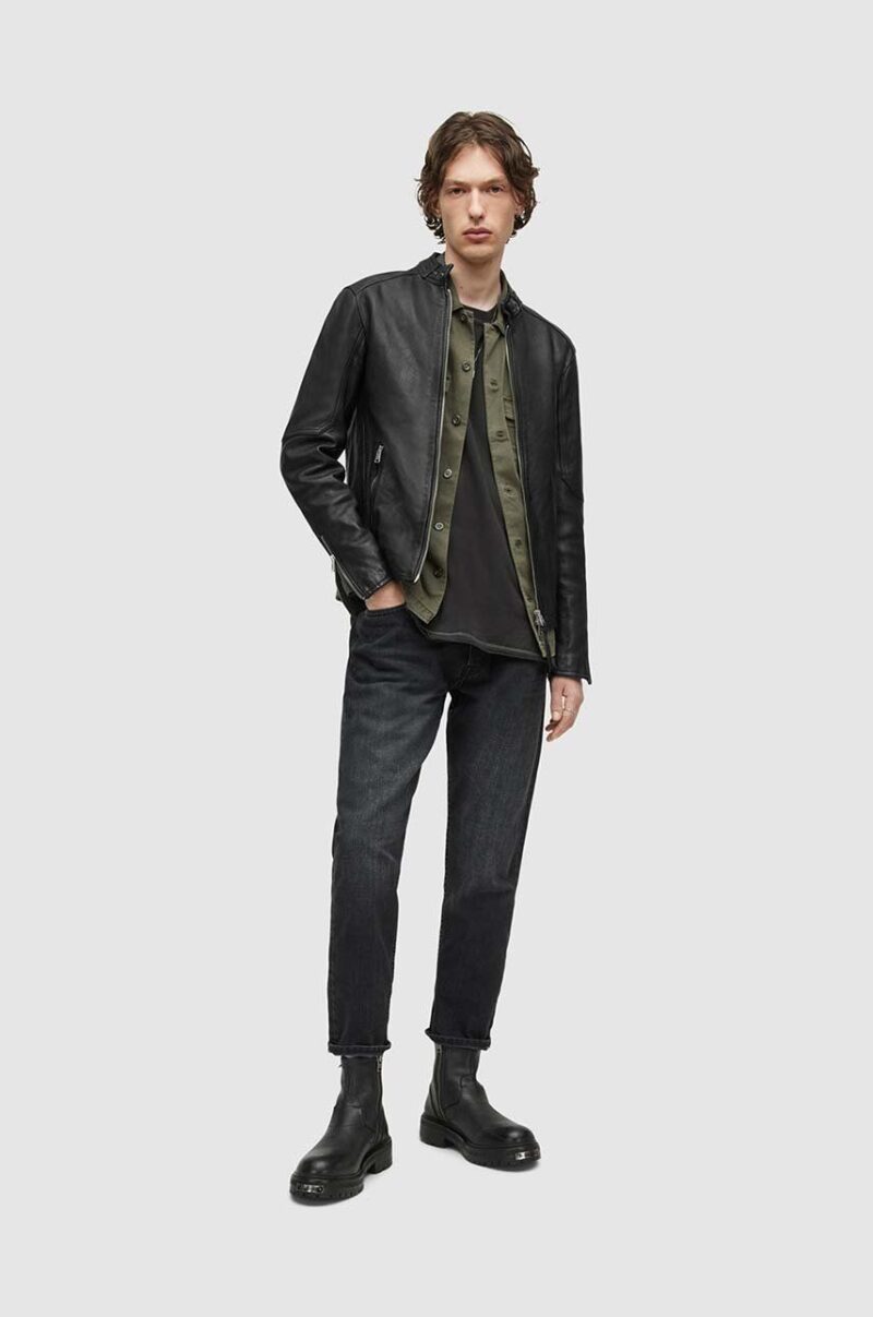 AllSaints - Geaca de piele Cora Jacket preţ