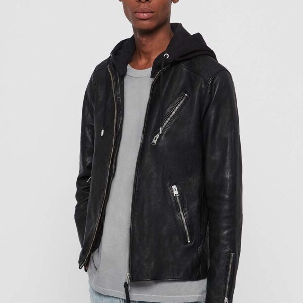 AllSaints - Geaca de piele Harwood Jacket