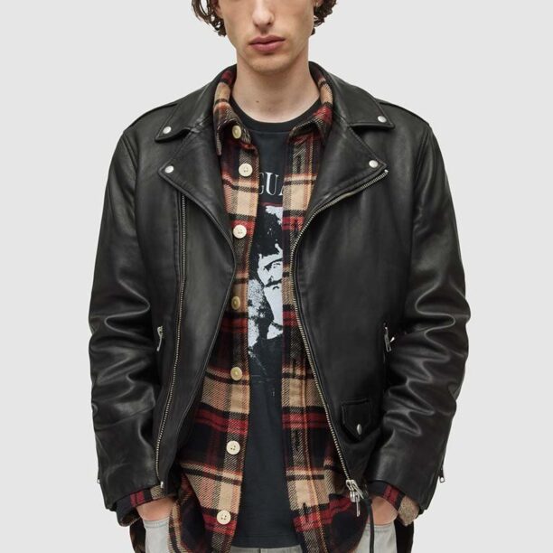 AllSaints - Geaca de piele Milo Biker