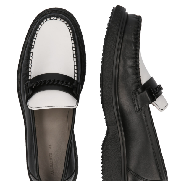 AllSaints Papuci de casă 'GIBBS'  negru / alb