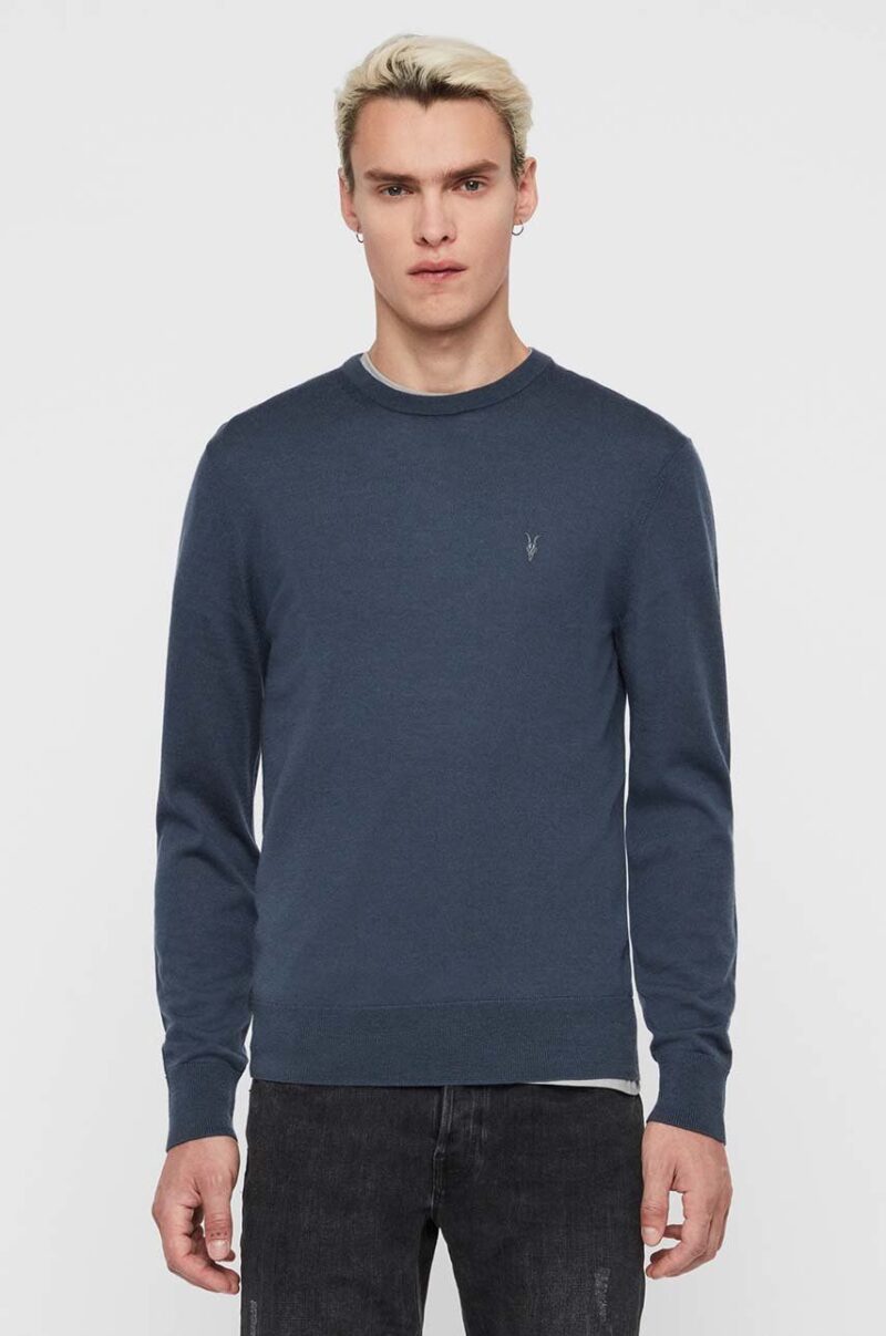 AllSaints - Pulover Mode Merino Crew preţ