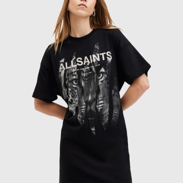 AllSaints Rochie 'RIPROAR'  gri închis / negru / alb preţ