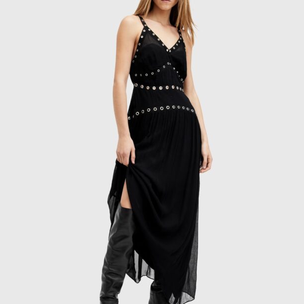 AllSaints Rochie de seară 'ZITA'  negru / argintiu