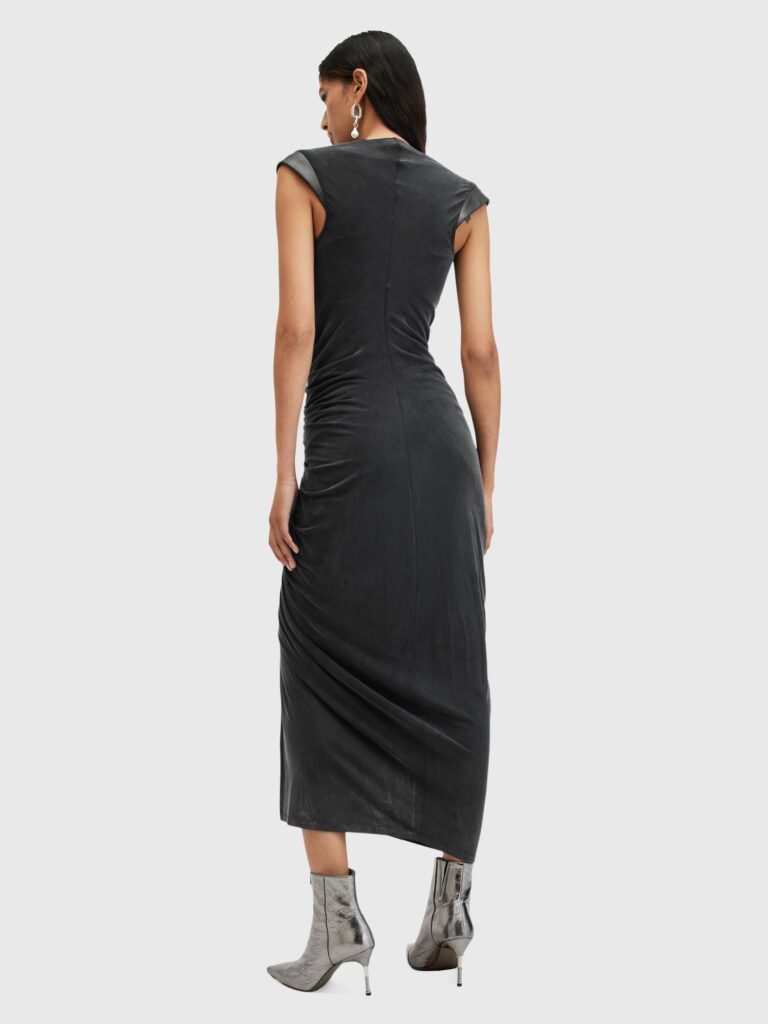 AllSaints Rochie  gri metalic preţ