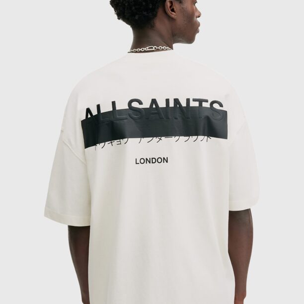 AllSaints Tricou 'REDACT'  negru / alb preţ