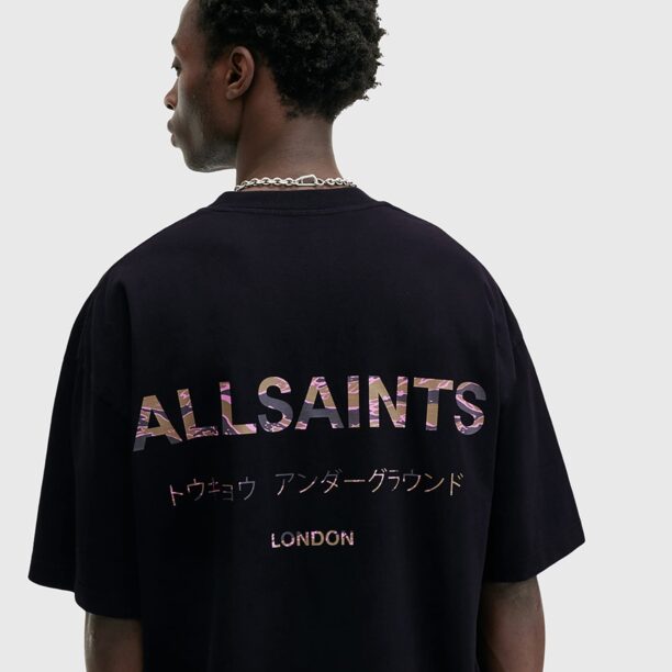 AllSaints Tricou 'UNDERGRND CAMO'  maro / negru preţ