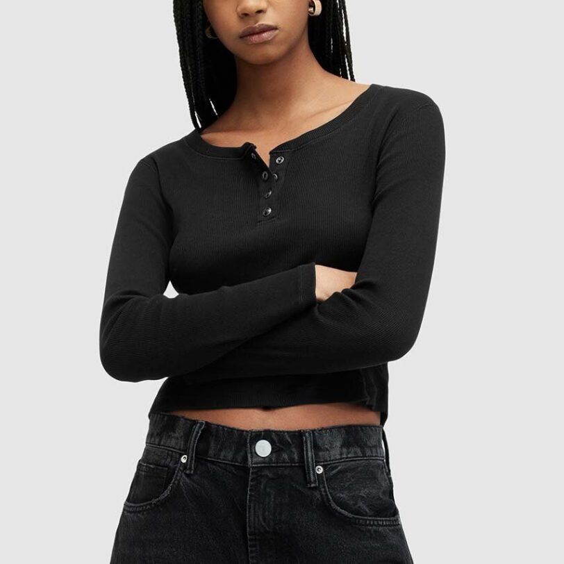 AllSaints bluza BENNY LS TEE femei
