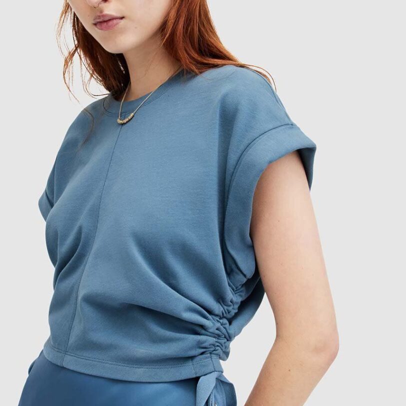 AllSaints bluza din bumbac MIRA femei