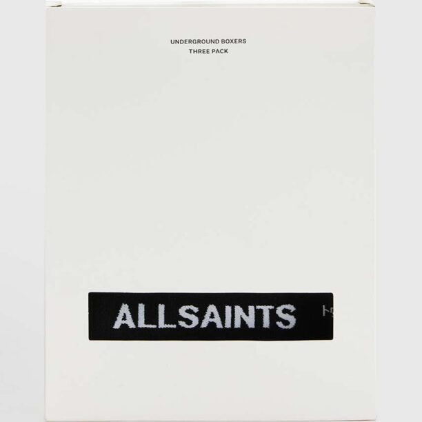 AllSaints boxeri de bumbac UNDERGROUND 3-pack culoarea alb preţ