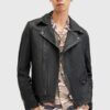 AllSaints geaca de piele ROSSER BIKER barbati