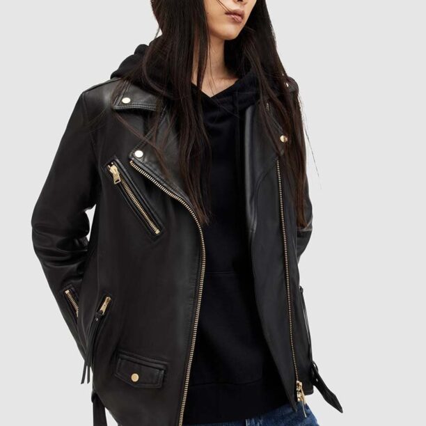 AllSaints geaca ramones de piele femei