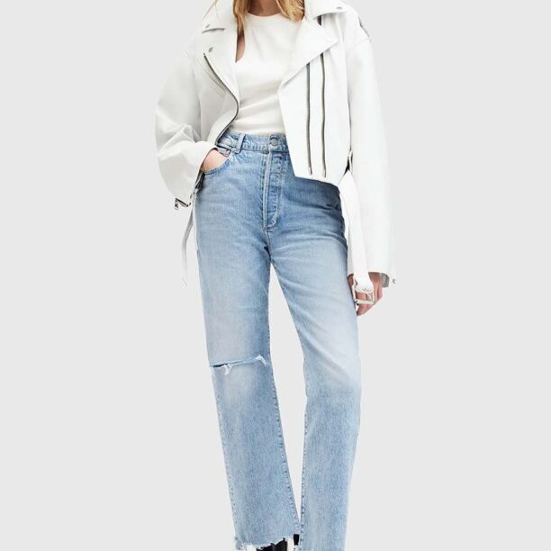 AllSaints jeansi EDIE DESTROY JEAN femei high waist