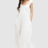 AllSaints rochie ELIZA MAXI DRESS culoarea alb