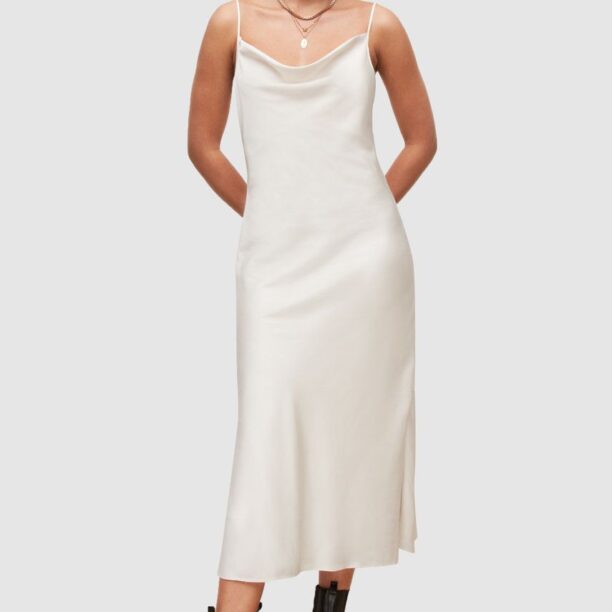 AllSaints rochie culoarea alb