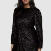 AllSaints rochie culoarea negru