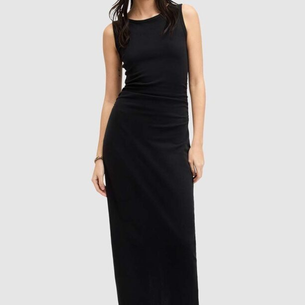 AllSaints rochie din bumbac KATARINA DRESS culoarea negru